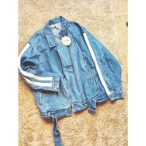 Over-Sized Denim Track Jacket